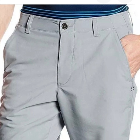 UNDER ARMOUR UA Loose Men’s Match Play Tapered Gray Golf Shorts 9” - Picture 1 of 9